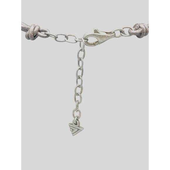 Silpada Sterling Carved Abalone Teardrop Pendant Necklace Brown Leather Cord 17" - Picture 7 of 12